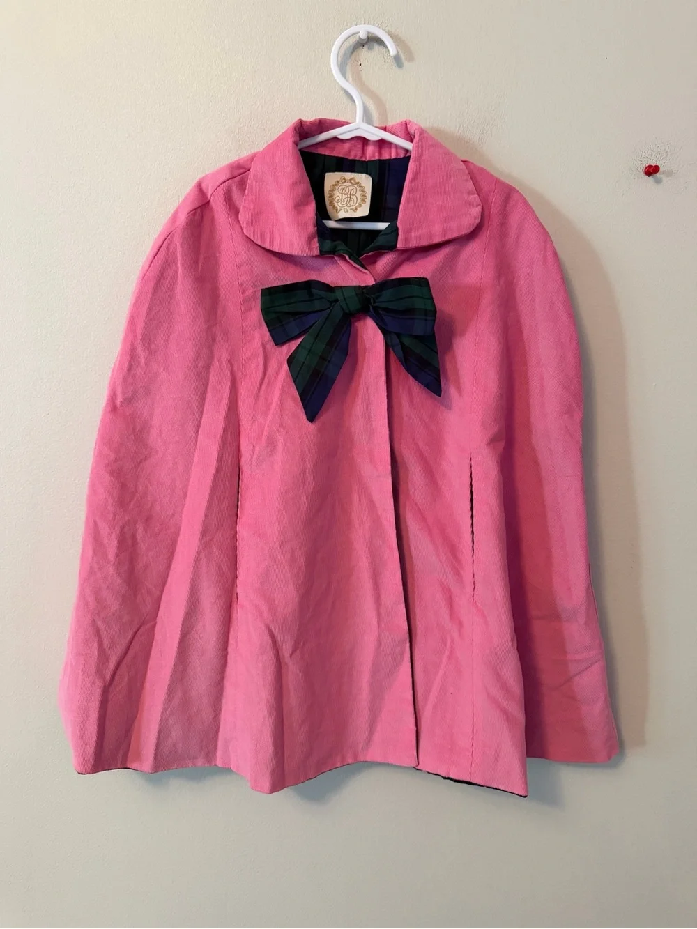 The Beaufort Bonnet Company Pink Corduroy Cape Coat